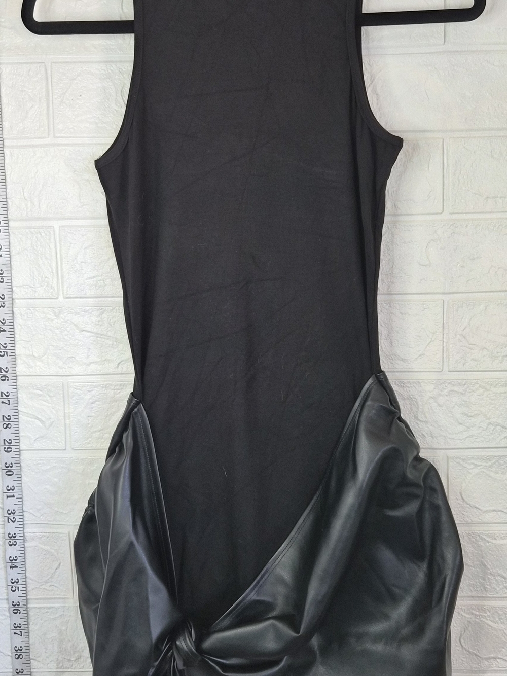 Nwt Cider Knit Stand Collar Straight Mini Dress With Leather  Belt/skirt Tie Sml